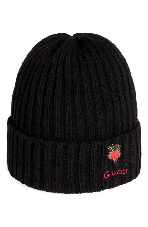 gucci heart dagger beanie